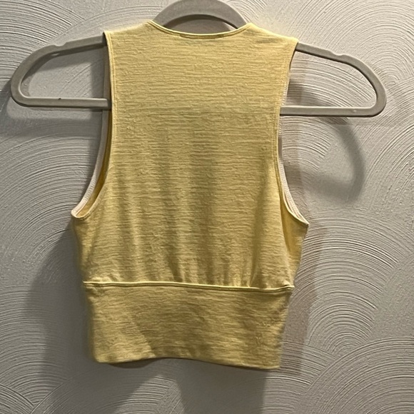 Wilfred Free Sleeveless Deep V-Neck Crop Top. Size XS. Rayon, Polyester, Spandex - Picture 2 of 5